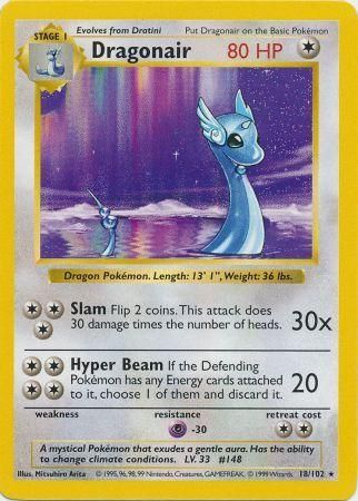 Pokemon | Dragonair (18/102) [Base Set Shadowless Unlimited] | The Nerd Merchant