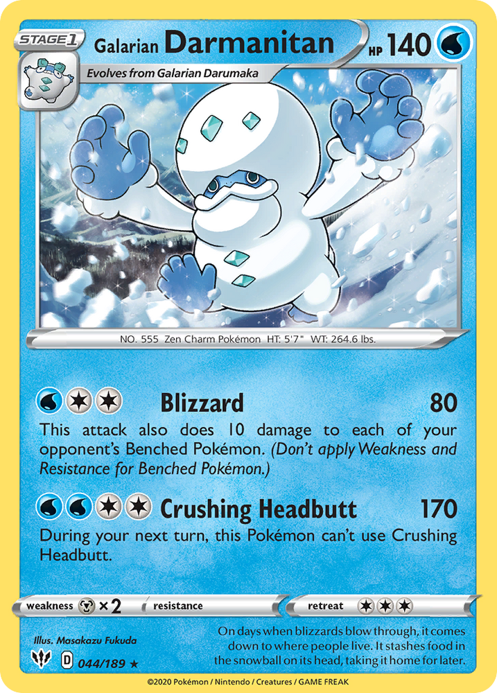 Pokemon | Galarian Darmanitan (044/189) [Sword & Shield: Darkness Ablaze] | The Nerd Merchant