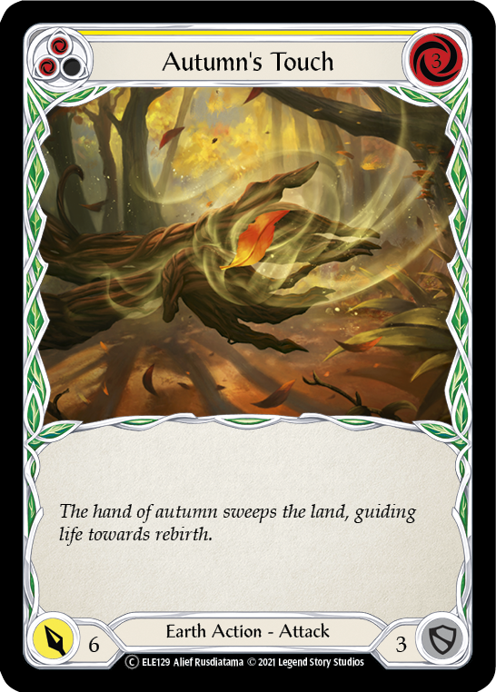 Flesh and Blood TCG | Autumn's Touch (Yellow) [U-ELE129] (Tales of Aria Unlimited)  Unlimited Rainbow Foil | The Nerd Merchant
