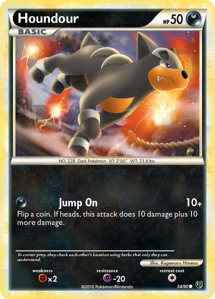 Pokemon | Houndour (54/90) [HeartGold & SoulSilver: Undaunted] | The Nerd Merchant