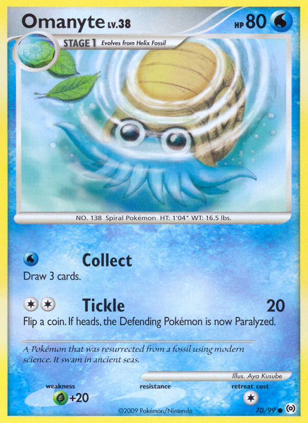 Pokemon | Omanyte (70/99) [Platinum: Arceus] | The Nerd Merchant