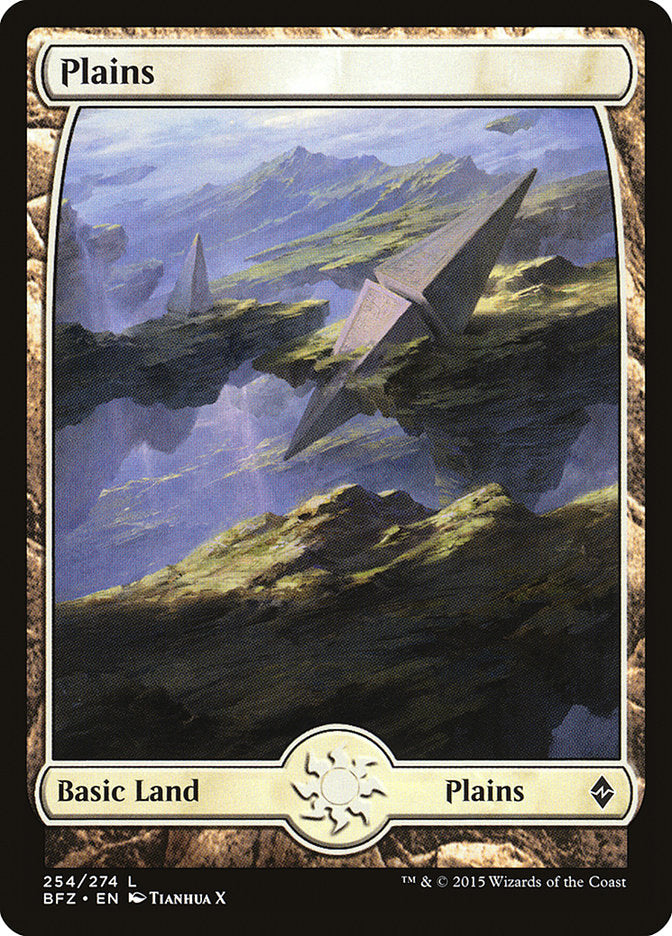 Magic | Plains (254) (Full Art) [Battle for Zendikar] | The Nerd Merchant
