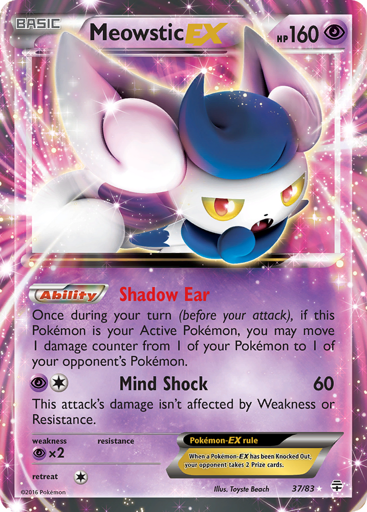 Pokemon | Meowstic EX (37/83) [XY: Generations] | The Nerd Merchant