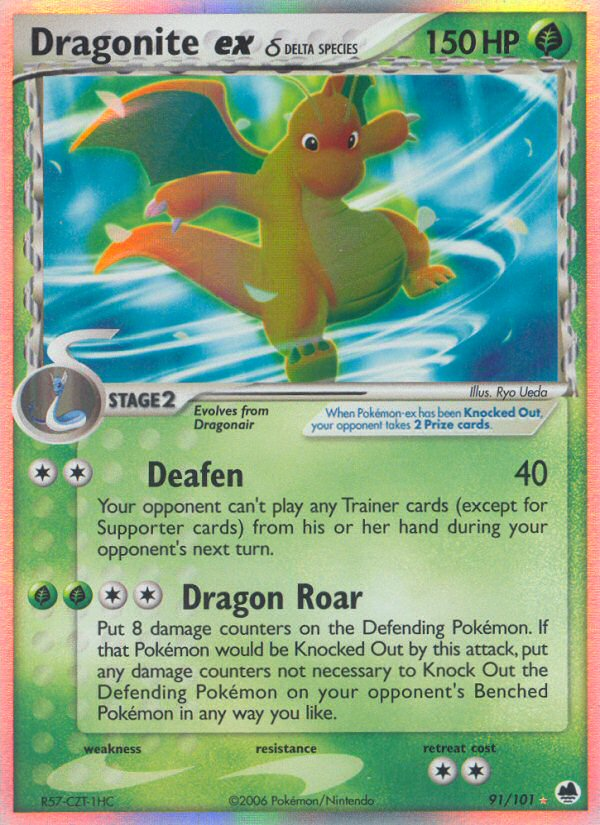 Pokemon | Dragonite ex (91/101) (Delta Species) [EX: Dragon Frontiers] | The Nerd Merchant