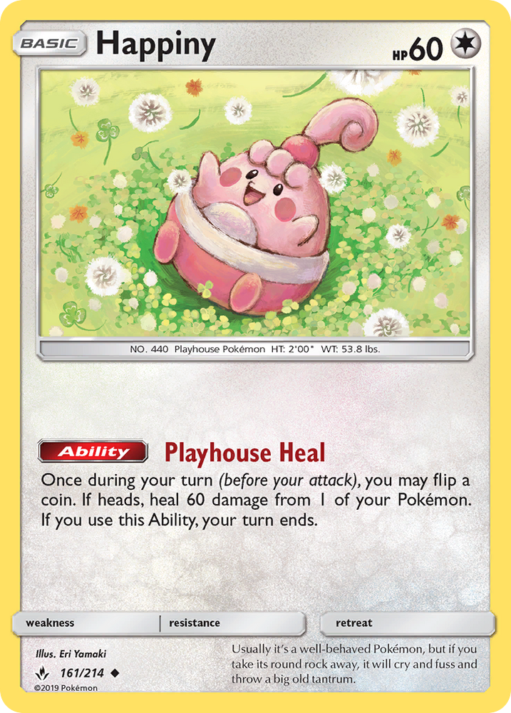 Pokemon | Happiny (161/214) [Sun & Moon: Unbroken Bonds] | The Nerd Merchant
