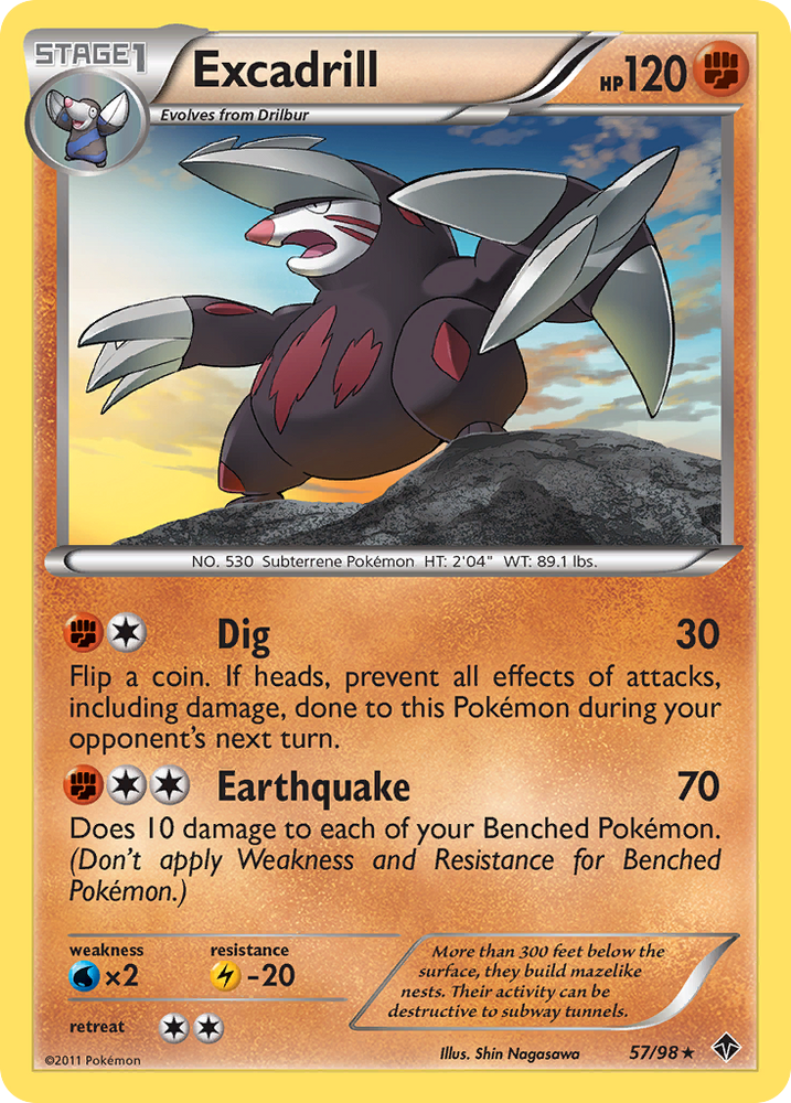 Pokemon | Excadrill (57/98) [Black & White: Emerging Powers] | The Nerd Merchant