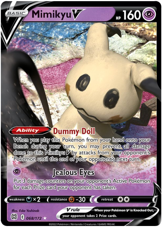 Pokemon | Mimikyu V (068/172) [Sword & Shield: Brilliant Stars] | The Nerd Merchant