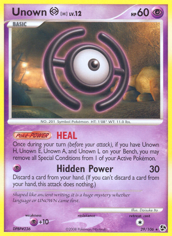 Pokemon | Unown H (29/106) [Diamond & Pearl: Great Encounters] | The Nerd Merchant