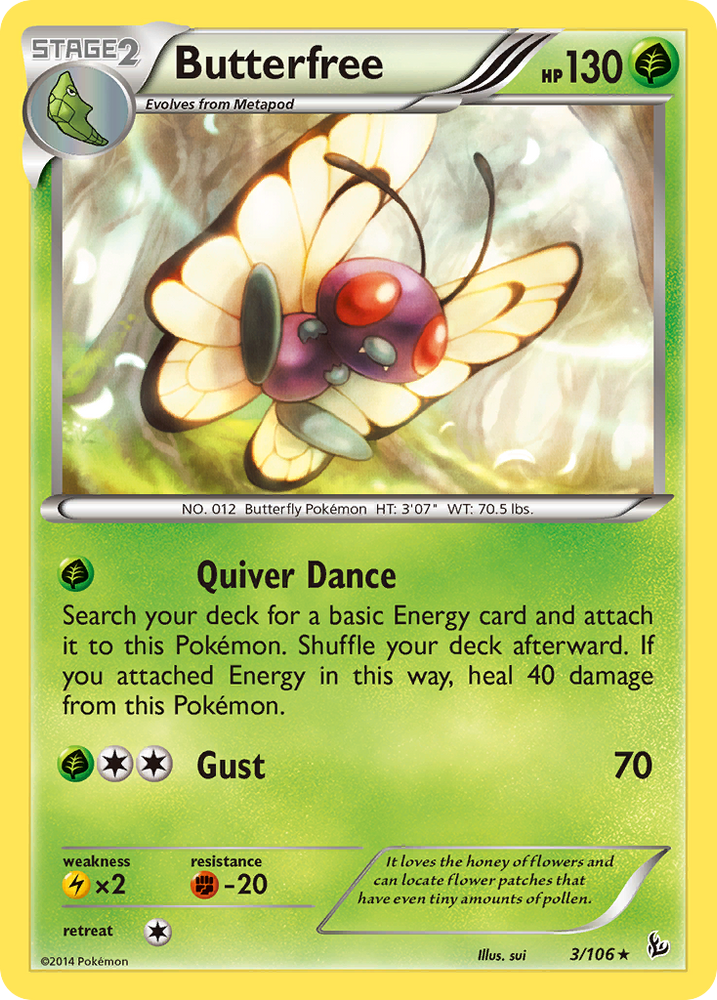 Pokemon | Butterfree (3/106) [XY: Flashfire] | The Nerd Merchant