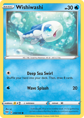 Pokemon | Wishiwashi (050/189) [Sword & Shield: Darkness Ablaze] | The Nerd Merchant
