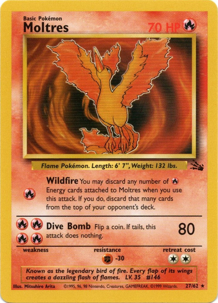 Pokemon | Moltres (27/62) [Fossil Unlimited] | The Nerd Merchant