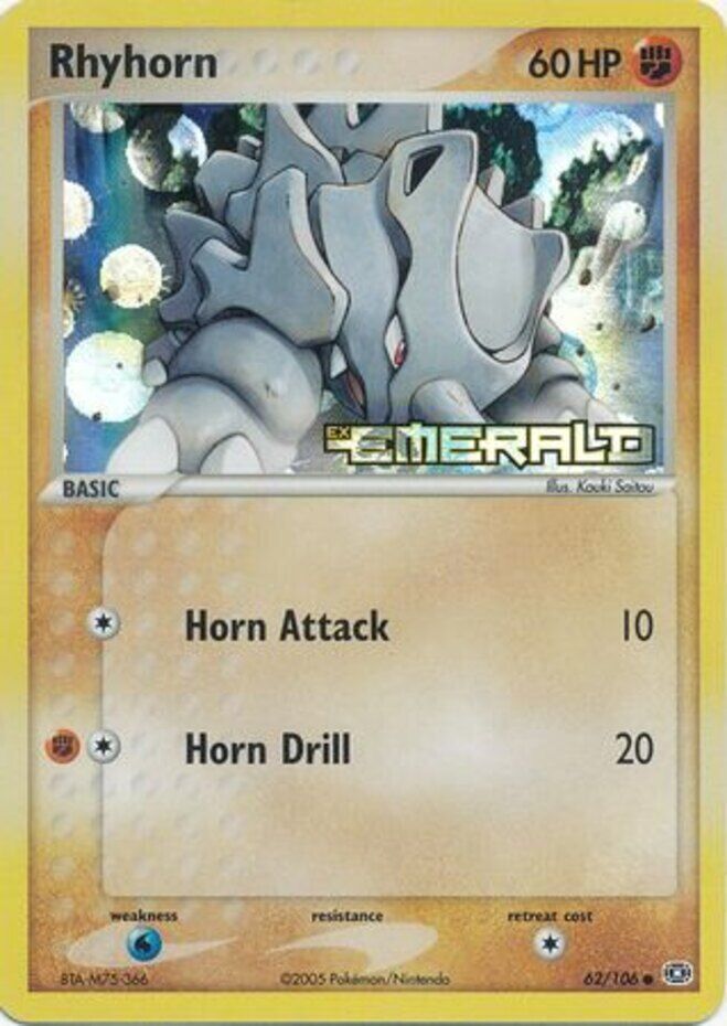 Pokemon | Rhyhorn (62/106) (Stamped) [EX: Emerald] | The Nerd Merchant