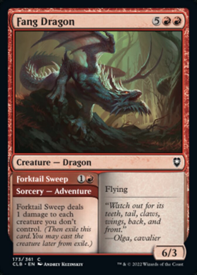 Magic | Fang Dragon // Forktail Sweep [Commander Legends: Battle for Baldur's Gate] | The Nerd Merchant