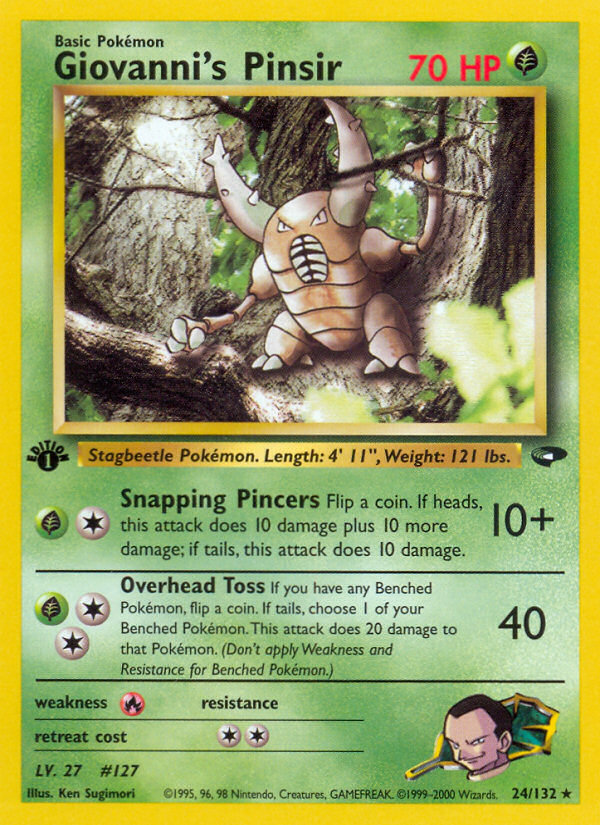 Pokemon | Giovanni's Pinsir (24/132) [Gym Challenge 1st Edition] | The Nerd Merchant