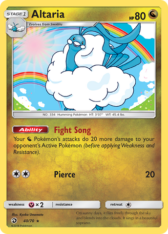 Pokemon | Altaria (40/70) [Sun & Moon: Dragon Majesty] | The Nerd Merchant