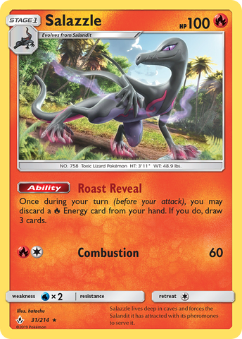 Pokemon | Salazzle (31/214) [Sun & Moon: Unbroken Bonds] | The Nerd Merchant