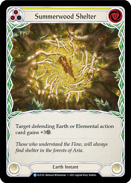 Flesh and Blood TCG | Summerwood Shelter (Yellow) [ELE126] (Tales of Aria)  1st Edition Rainbow Foil | The Nerd Merchant