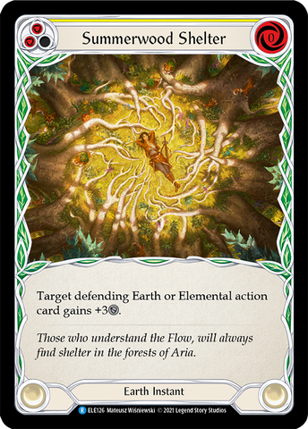 Flesh and Blood TCG | Summerwood Shelter (Yellow) [ELE126] (Tales of Aria)  1st Edition Rainbow Foil | The Nerd Merchant