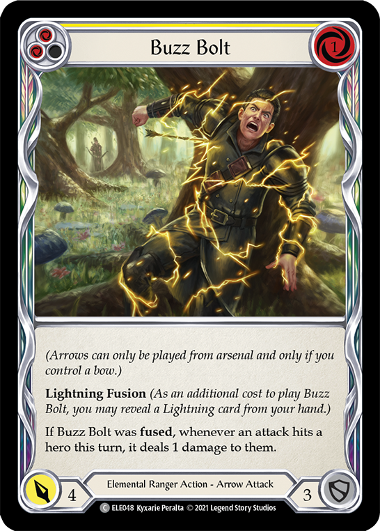 Flesh and Blood TCG | Buzz Bolt (Yellow) [ELE048] (Tales of Aria)  1st Edition Rainbow Foil | The Nerd Merchant