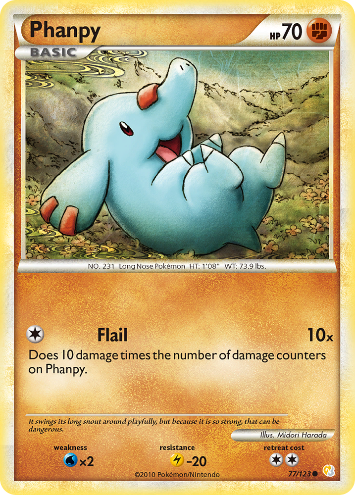 Pokemon | Phanpy (77/123) [HeartGold & SoulSilver: Base Set] | The Nerd Merchant
