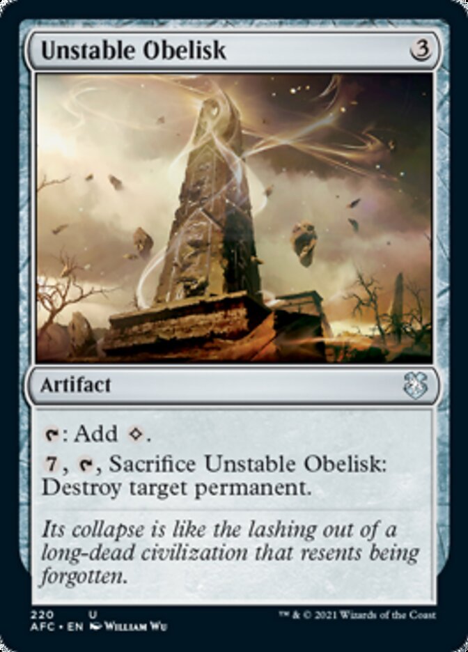 Magic | Unstable Obelisk [Dungeons & Dragons: Adventures in the Forgotten Realms Commander] | The Nerd Merchant
