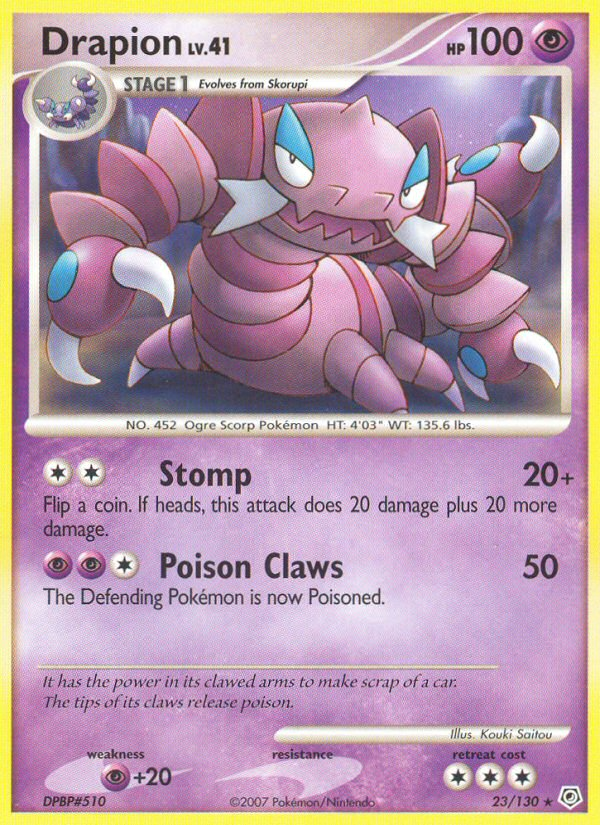 Pokemon | Drapion (23/130) [Diamond & Pearl: Base Set] | The Nerd Merchant