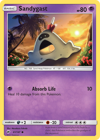 Pokemon | Sandygast (61/147) [Sun & Moon: Burning Shadows] | The Nerd Merchant