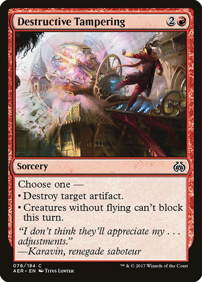 Magic | Destructive Tampering [Aether Revolt] | The Nerd Merchant