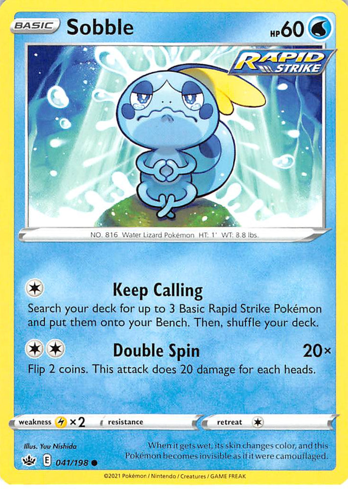 Pokemon | Sobble (041/198) [Sword & Shield: Chilling Reign] | The Nerd Merchant