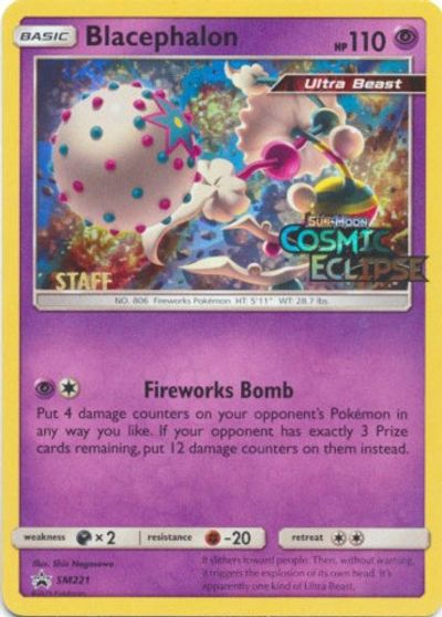 Pokemon | Blacephalon (SM221) (Staff Prerelease Promo) [Sun & Moon: Black Star Promos] | The Nerd Merchant