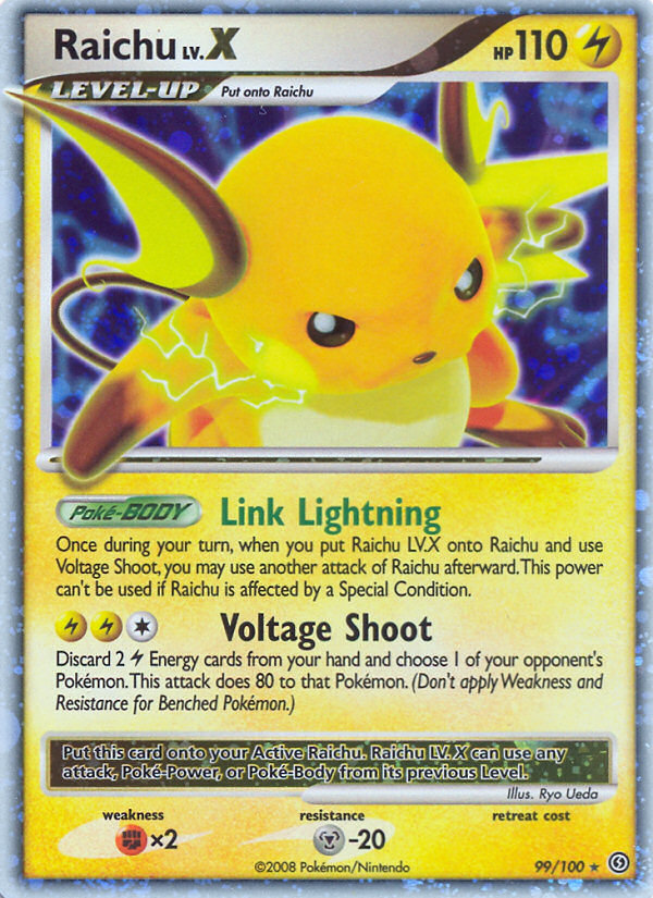 Pokemon | Raichu LV.X (99/100) [Diamond & Pearl: Stormfront] | The Nerd Merchant