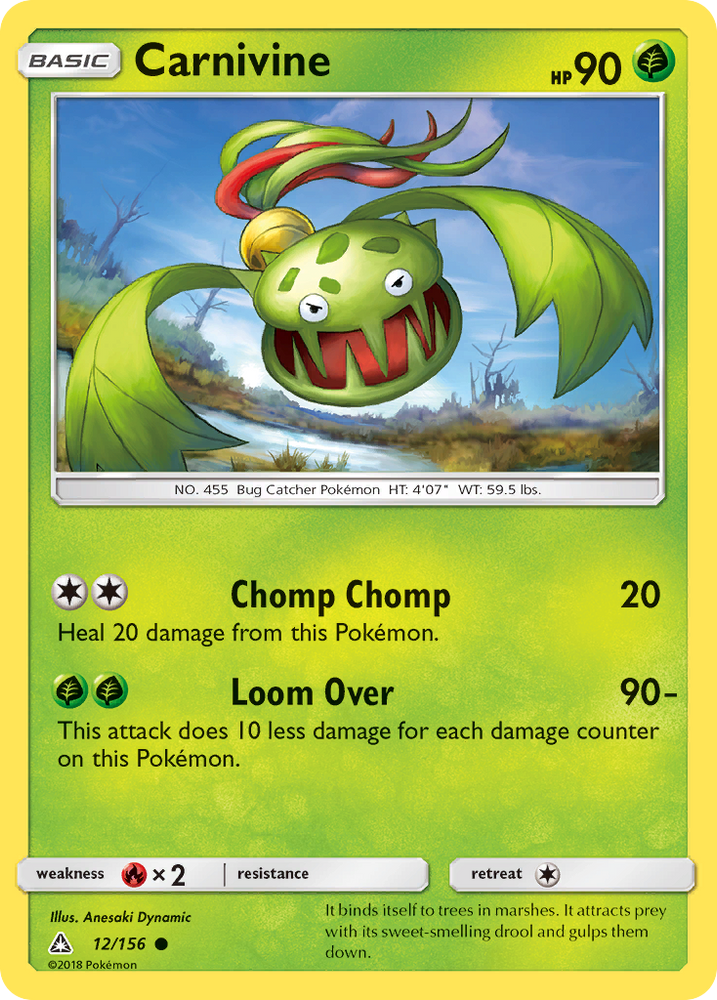 Pokemon | Carnivine (12/156) [Sun & Moon: Ultra Prism] | The Nerd Merchant