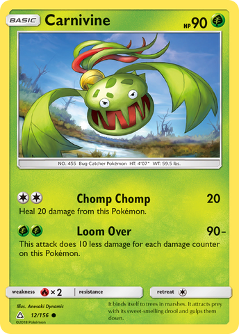 Pokemon | Carnivine (12/156) [Sun & Moon: Ultra Prism] | The Nerd Merchant