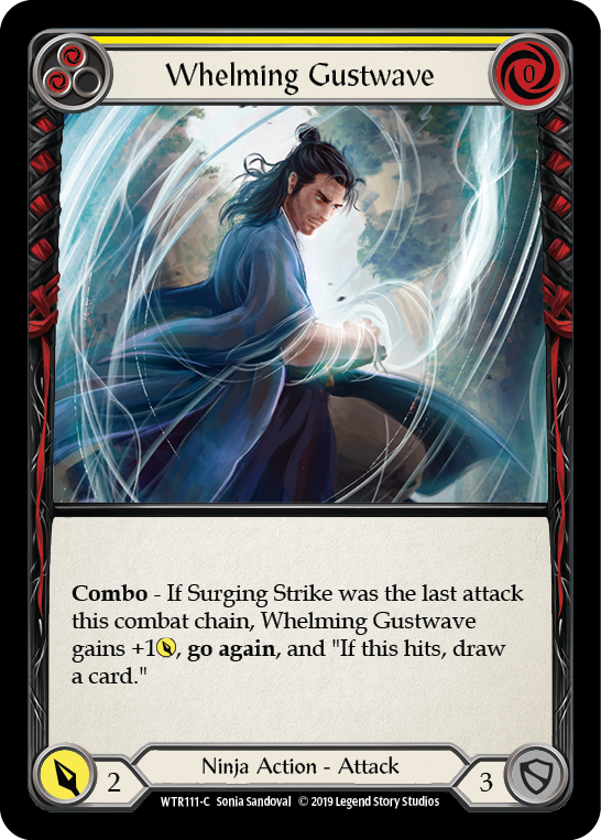 Flesh and Blood TCG | Whelming Gustwave (Yellow) [WTR111-C] (Welcome to Rathe)  Alpha Print Normal | The Nerd Merchant