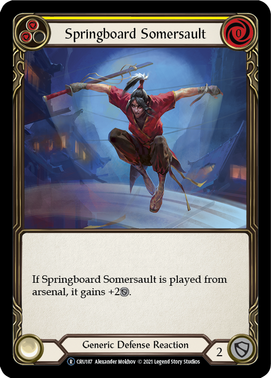 Flesh and Blood TCG | Springboard Somersault [U-CRU187] (Crucible of War Unlimited)  Unlimited Rainbow Foil | The Nerd Merchant