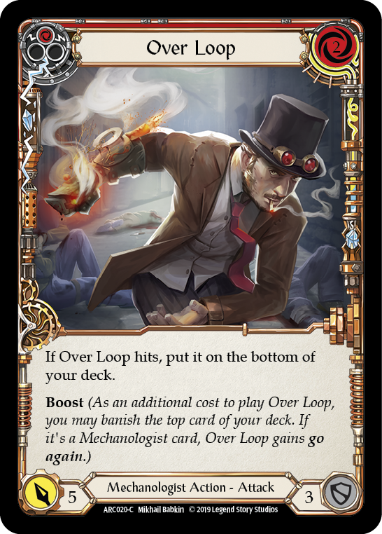 Flesh and Blood TCG | Over Loop (Red) [ARC020-C] (Arcane Rising)  1st Edition Normal | The Nerd Merchant