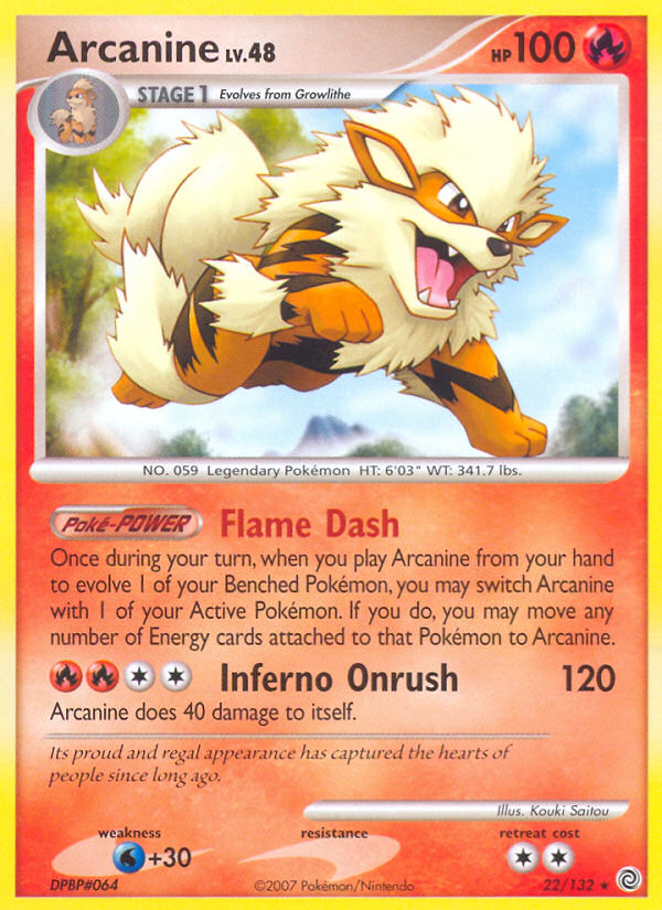 Pokemon | Arcanine (22/132) [Diamond & Pearl: Secret Wonders] | The Nerd Merchant