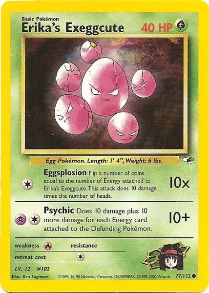 Pokemon | Erika's Exeggcute (77/132) [Gym Heroes Unlimited] | The Nerd Merchant