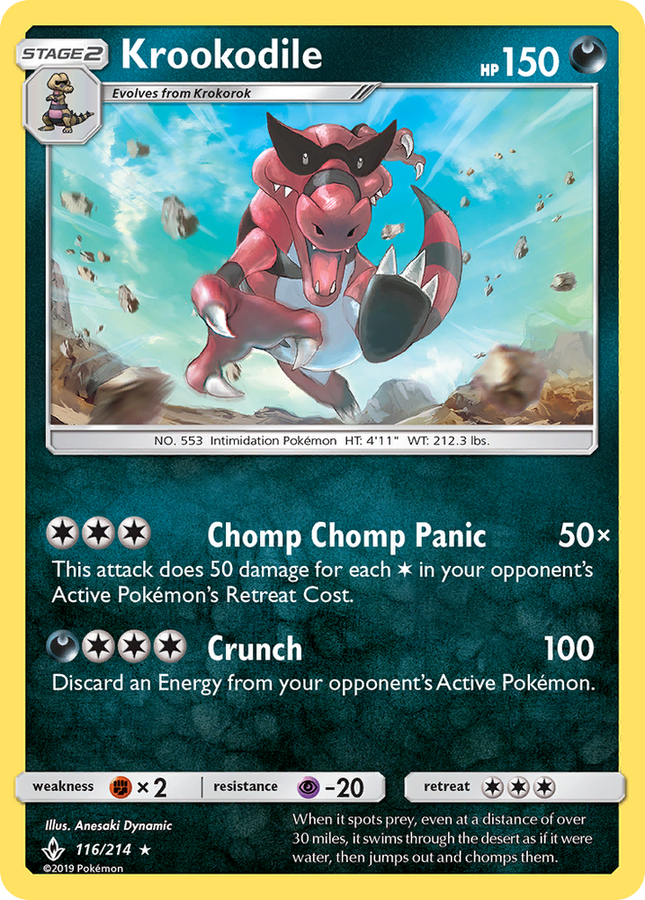 Pokemon | Krookodile (116/214) [Sun & Moon: Unbroken Bonds] | The Nerd Merchant