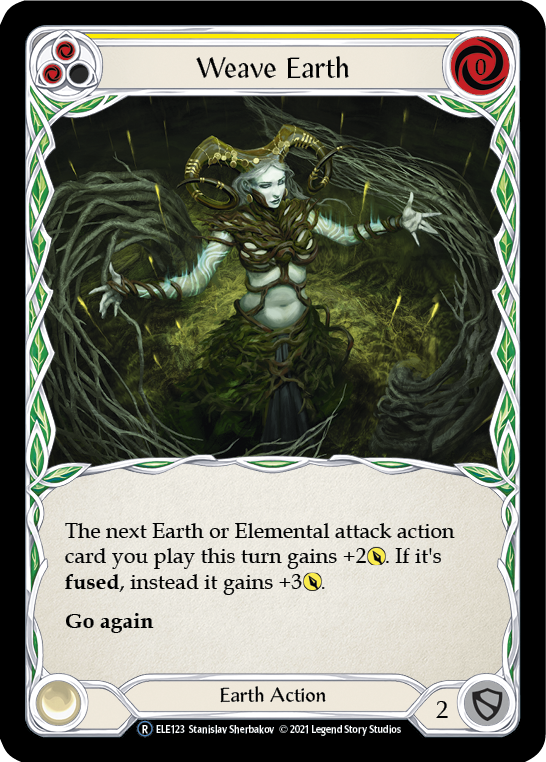 Flesh and Blood TCG | Weave Earth (Yellow) [U-ELE123] (Tales of Aria Unlimited)  Unlimited Normal | The Nerd Merchant