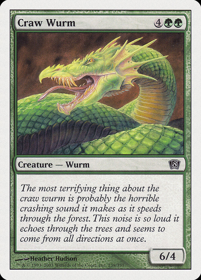 Magic | Craw Wurm [Eighth Edition] | The Nerd Merchant