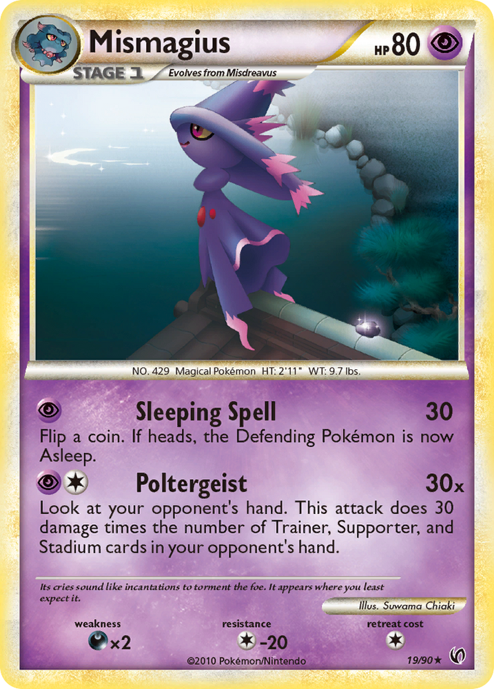 Pokemon | Mismagius (19/90) [HeartGold & SoulSilver: Undaunted] | The Nerd Merchant