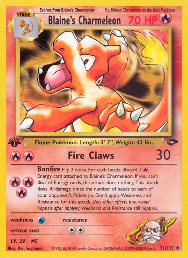 Pokemon | Blaine's Charmeleon (31/132) [Gym Challenge 1st Edition] | The Nerd Merchant
