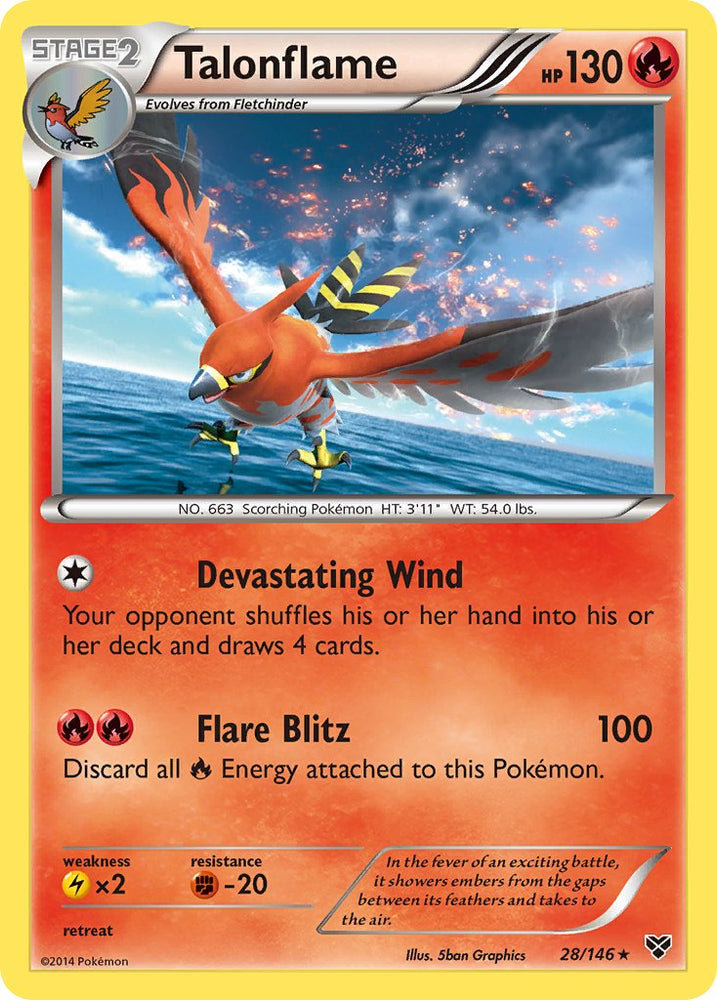 Pokemon | Talonflame (28/146) (Cosmos Holo) (Blister Exclusive) [XY: Base Set] | The Nerd Merchant