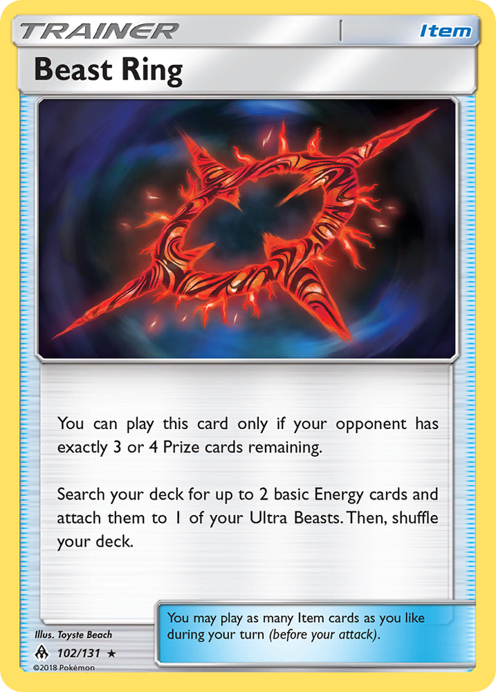 Pokemon | Beast Ring (102/131) [Sun & Moon: Forbidden Light] | The Nerd Merchant