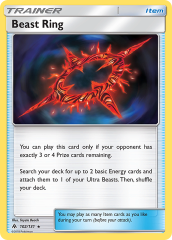 Pokemon | Beast Ring (102/131) [Sun & Moon: Forbidden Light] | The Nerd Merchant
