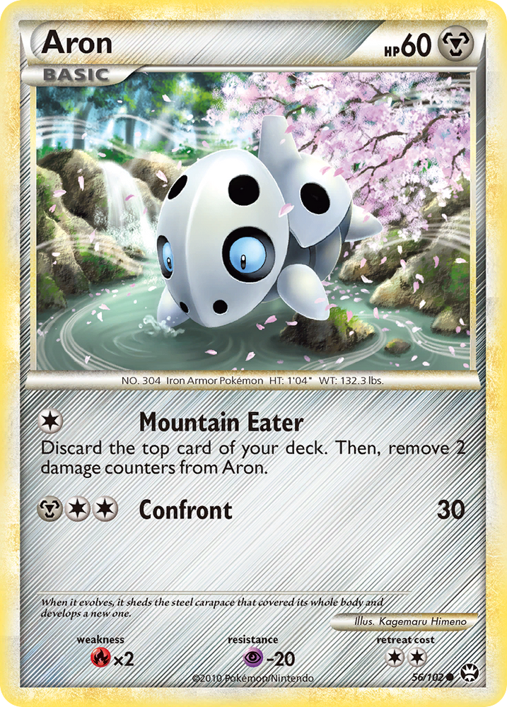 Pokemon | Aron (56/102) [HeartGold & SoulSilver: Triumphant] | The Nerd Merchant