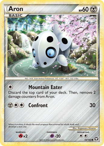 Pokemon | Aron (56/102) [HeartGold & SoulSilver: Triumphant] | The Nerd Merchant