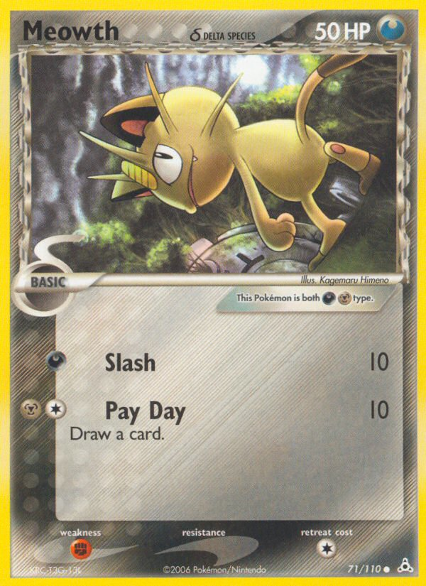 Pokemon | Meowth (71/110) (Delta Species) [EX: Holon Phantoms] | The Nerd Merchant