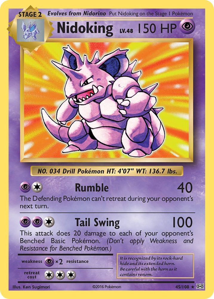 Pokemon | Nidoking (45/108) (Theme Deck Exclusive) [XY: Evolutions] | The Nerd Merchant